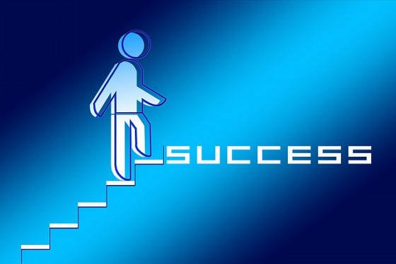 Student celebrating academic success